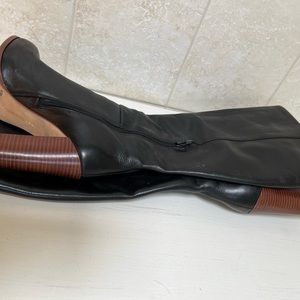 Vince Camuto Gretcha black leather calf boots size 8M